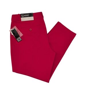 NWT Liz Claiborne Career Emma Classic Ankle Pants 12 Cabaret Red